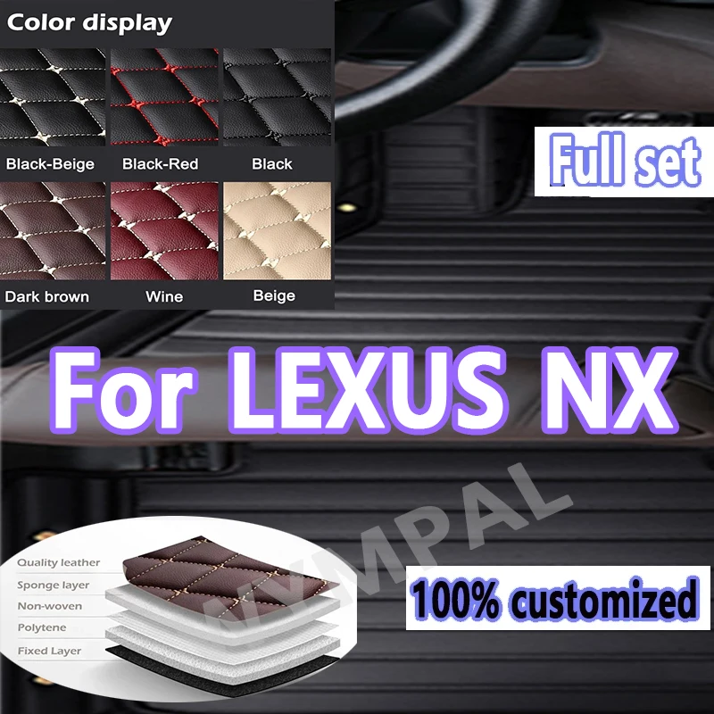 

Luxury Car floor mats for LEXUS NX series 200 300h 300 200t 2015 2016 2017 2018-2022 Custom auto foot Pads auto accessories