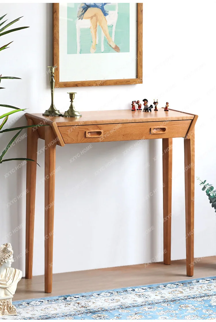 

Retro Console Tables With Drawers Premium Rustic Rectangle Console Tables Multi-functional Bureau Furniture Home