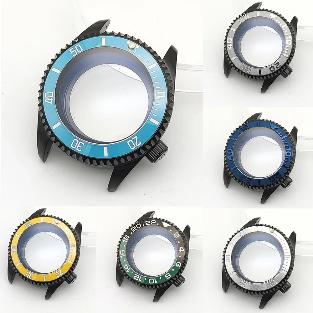 อัพเกรดใหม่หนา Double-Layer Sapphire Glass นาฬิกา S Crown สแตนเลส 42 มม.สําหรับ NH35 NH36 การเคลื่อนไหว SKX007