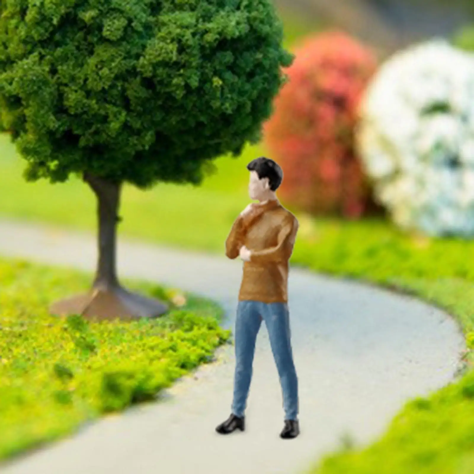 

1/64 Scale Diorama Figure Doll Toy Handpainted Thinker Man Miniature Model for
