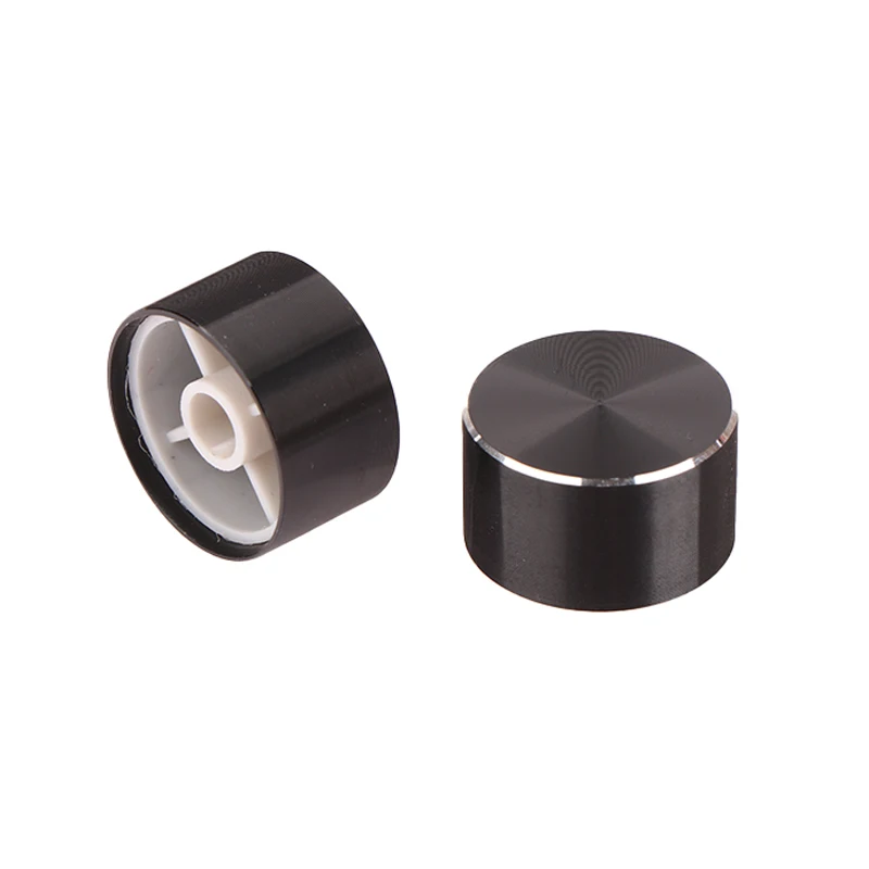 2Pcs 22mm*12cm 6mm Shaft Hole Aluminum Alloy Potentiometer Knob ( Knurled Shaft Dia.)