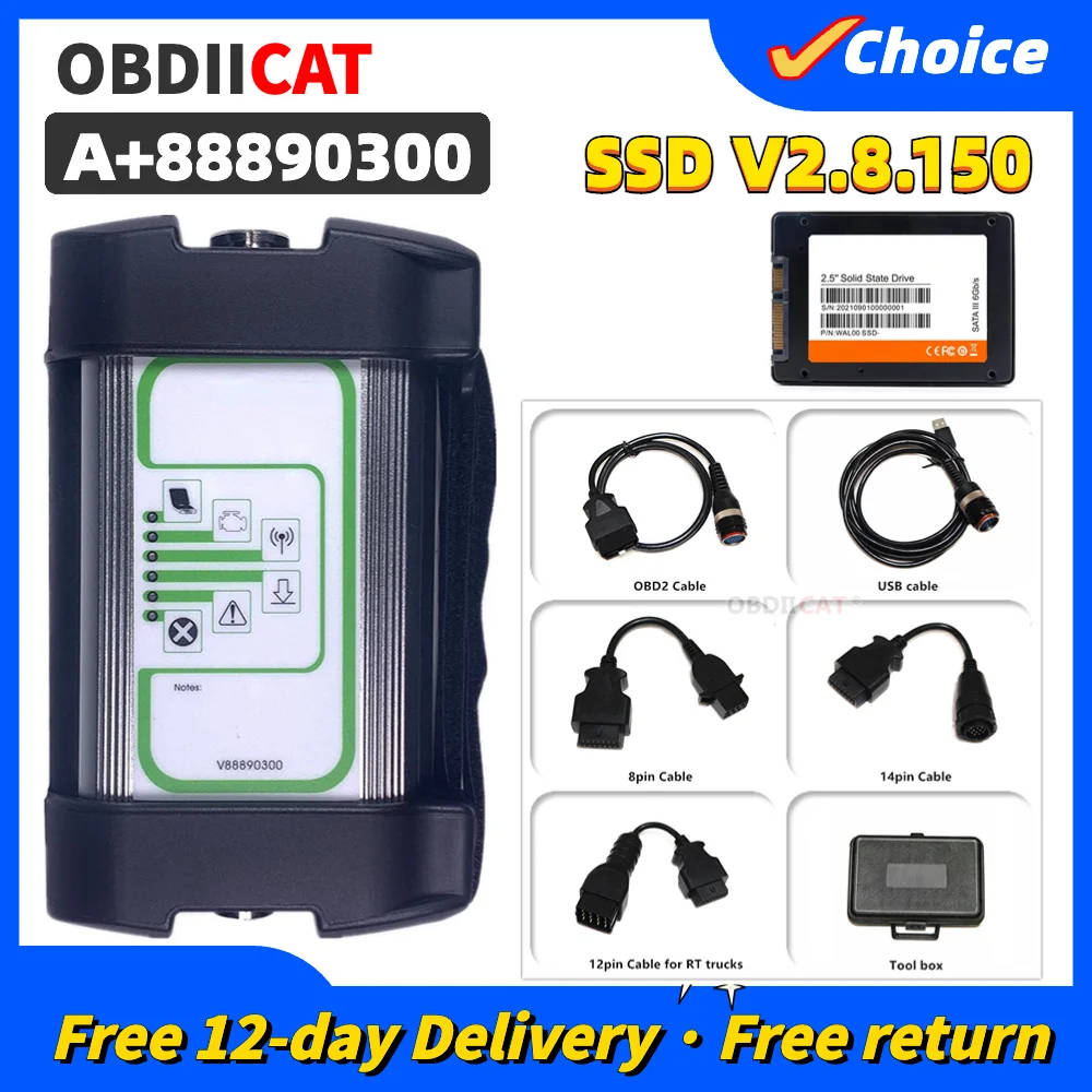 

High Quality OBD2 Diagnostic Tool Proffesional Scanner Vocom 88890300 For Volo 88890300 Vo com Interface Truck