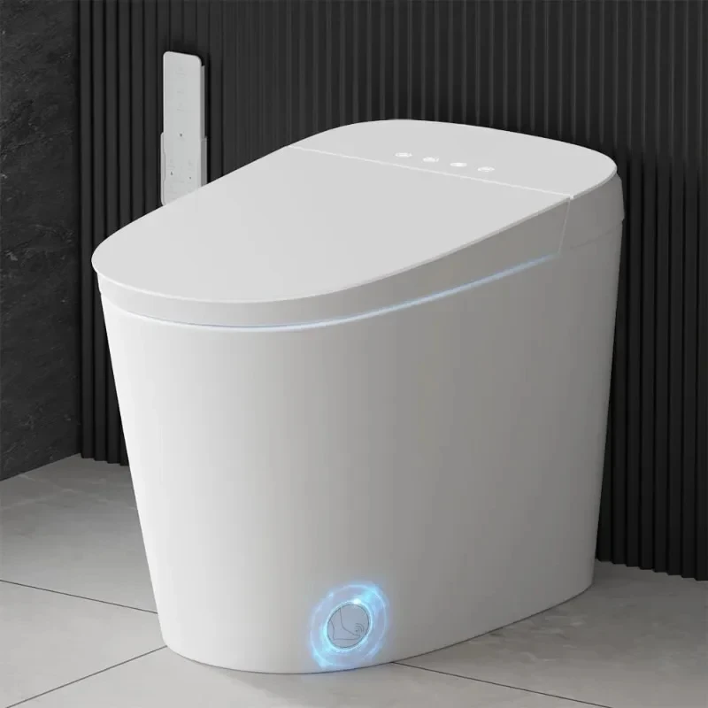 Smart toilet bidet with water tank built in automatic opening closing cover double automatic heating extended integrated