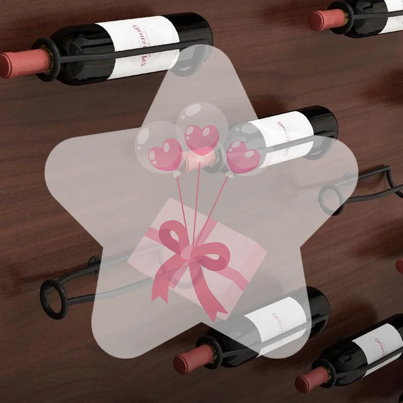 Wall-Mounted Wine Holder – Iron Metal Bar Storage Display Shelf
