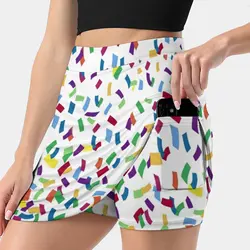 Mickey’S Birthday Confetti Women's skirt With Pocket Vintage Skirt Printing A Line Skirts Summer Clothes 90Th Birthday Confetti