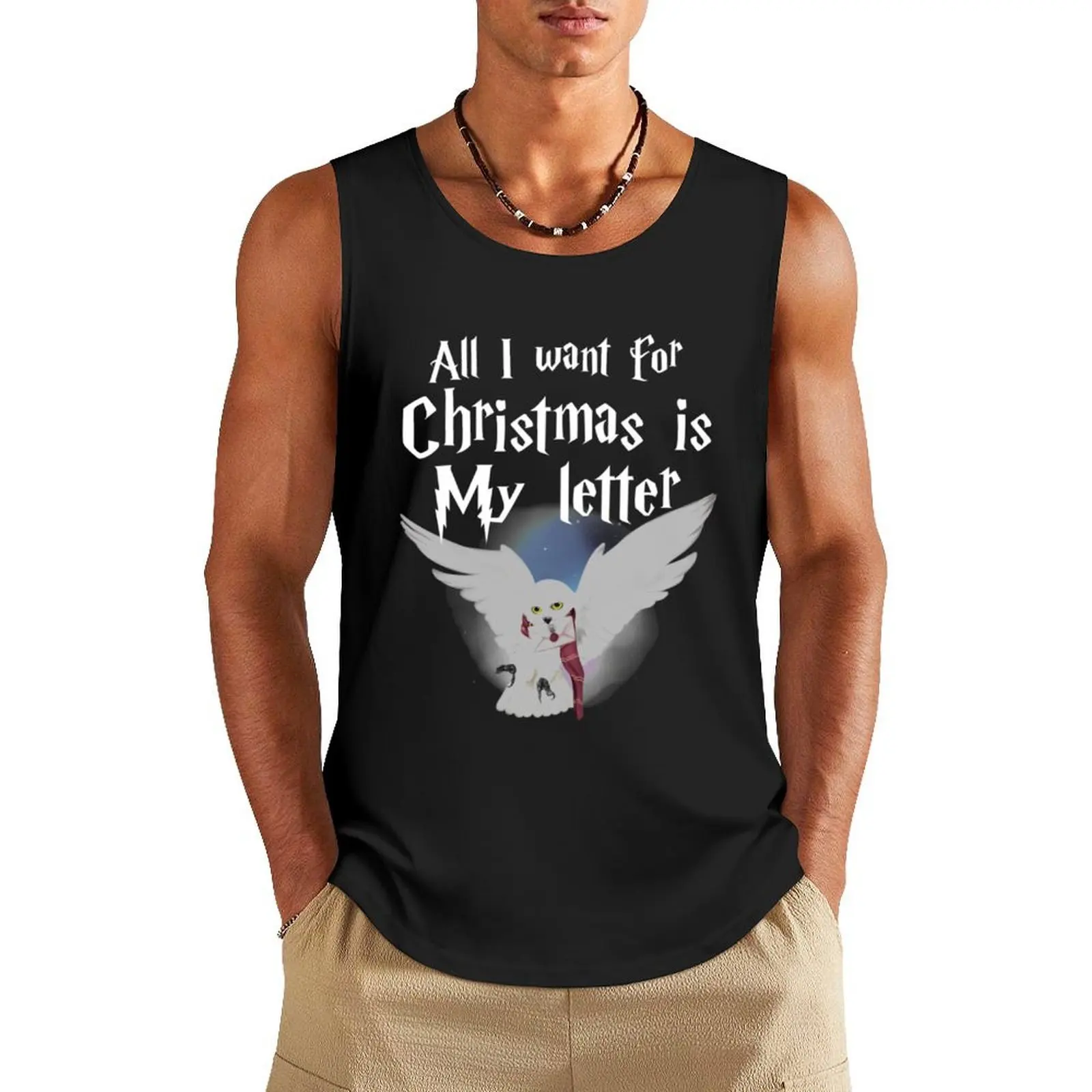 

All I Want For Christmas Is Tank Top gym clothes man Men's cotton t-shirt t shirts