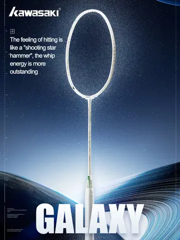 가와사키 아너 갤럭시 올 어라운드 4U 배드민턴 라켓, 미드 시니어 플레이어용 전문 배드민턴 라켓 2024