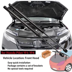 Hood Struts for Honda Pilot 3rd YF5 YF6 2016-2022 Modify Damper Gas Spring Carbon Fiber Lift Supports Rod Arm Shocks Absorber