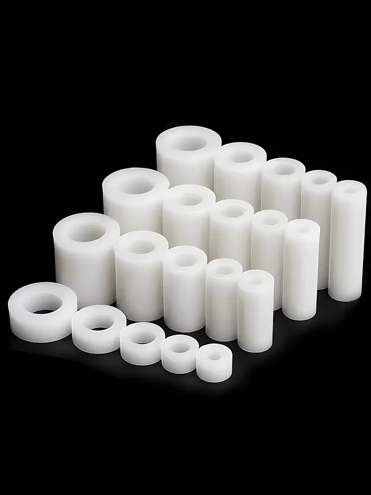 20~100pcs M3 M4 M5 M6 M8 White ABS Non-Threaded Hollowed Nylon Spacer Round Hollow Standoff Washer PCB Board Screw