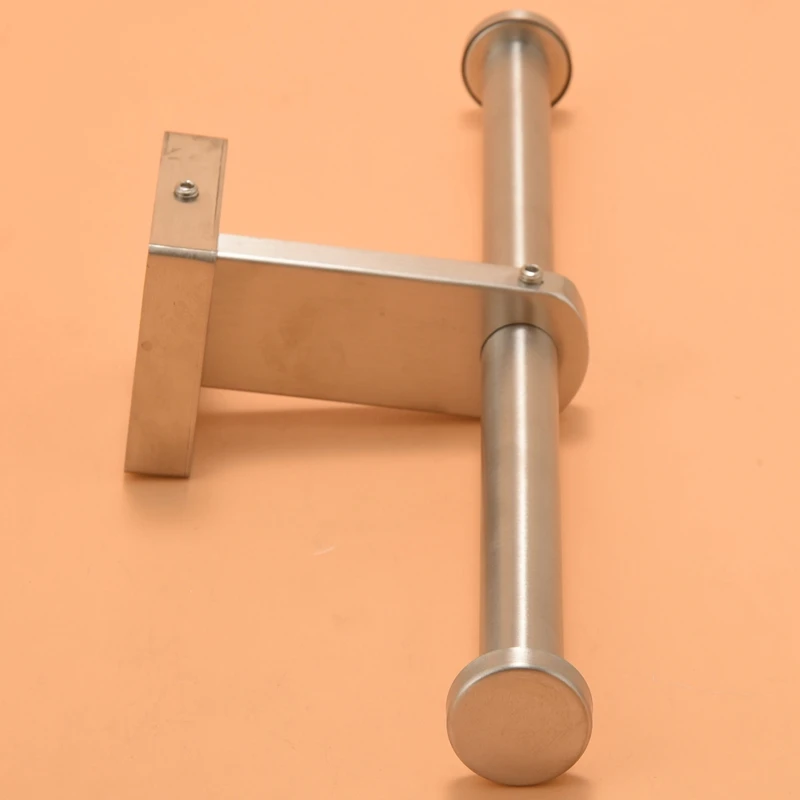 Wall Mounted Duplo Anel Toilet Paper Holder, rolo De Aço Inoxidável, prateleira Do Banheiro