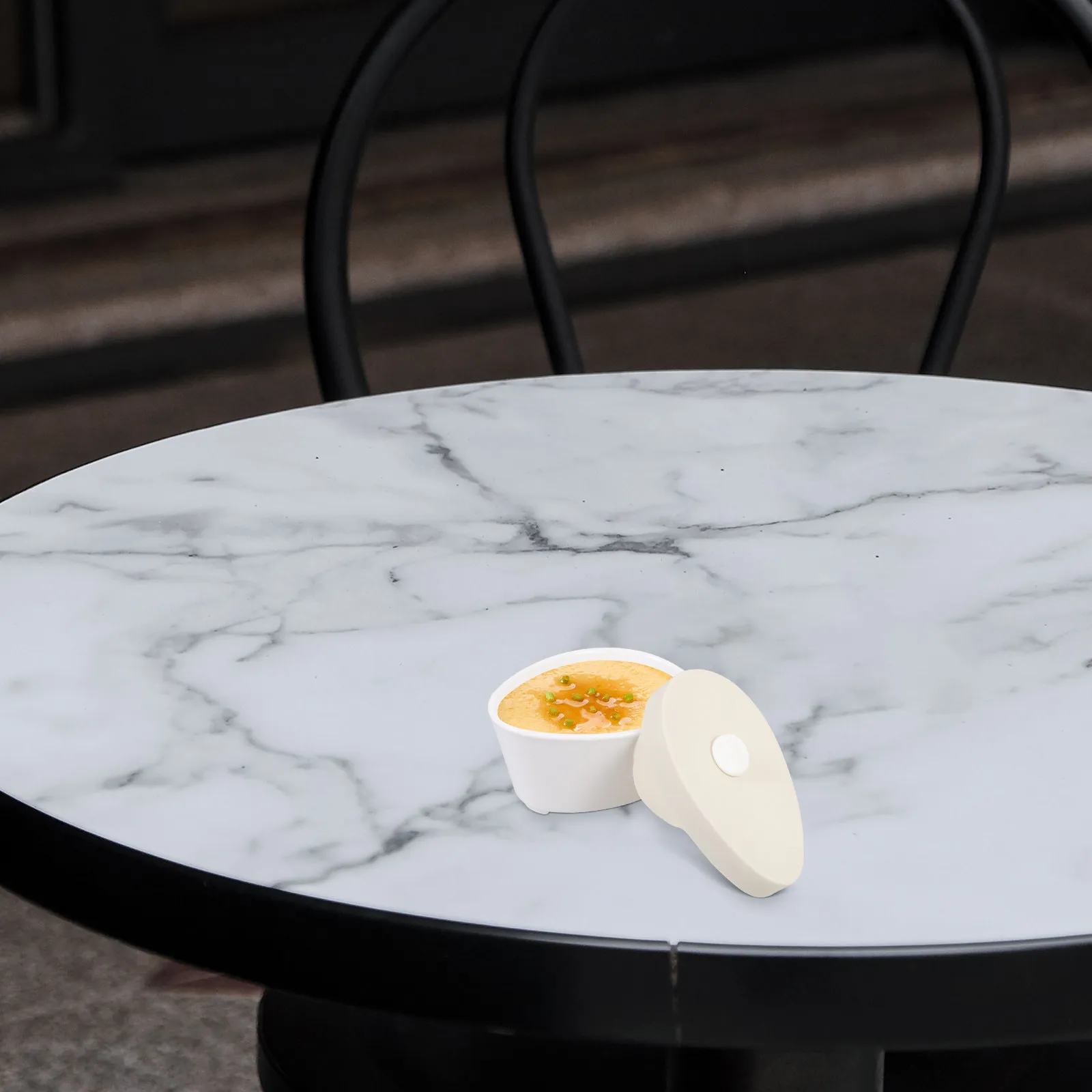 Lidded Ceramic Stewing Pot Soup Bowl for Porridge Steamed Egg Bird Nest Cuisine Serving Bowl Kitchen Supply Elegant Sleek Design
