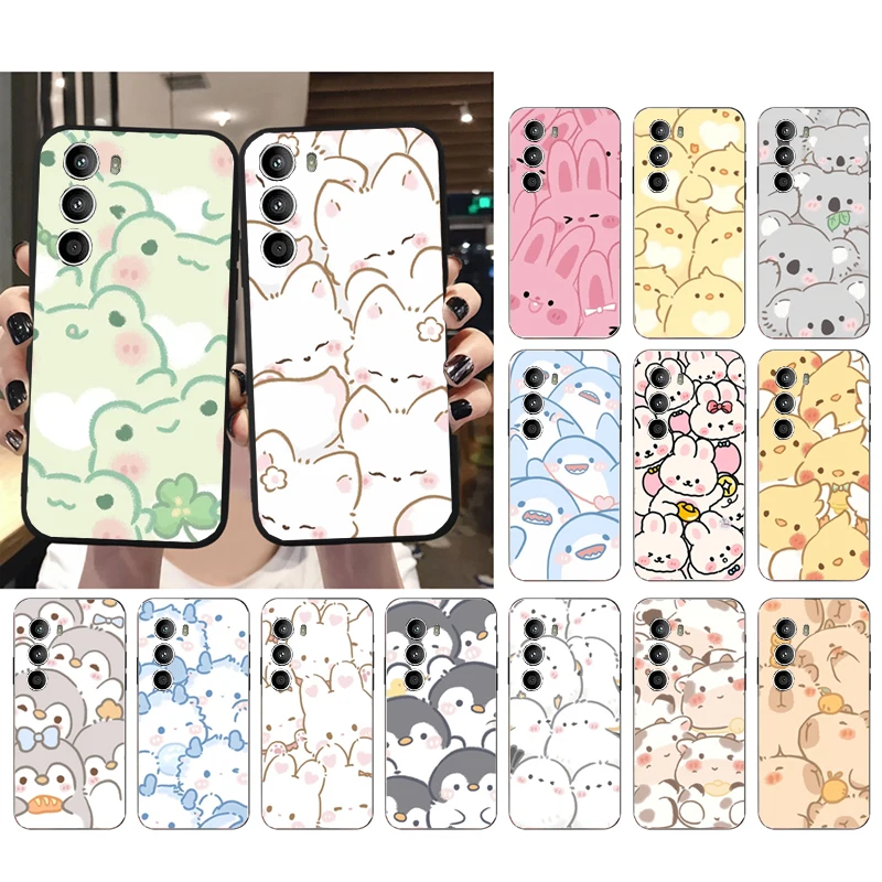 

Animal Frog Rabbit Shark Penguin Case For Motorola Edge 50 40 Pro 50 40 30 Ultra Neo Fusion Moto G Play G Stylus G Power G 5G