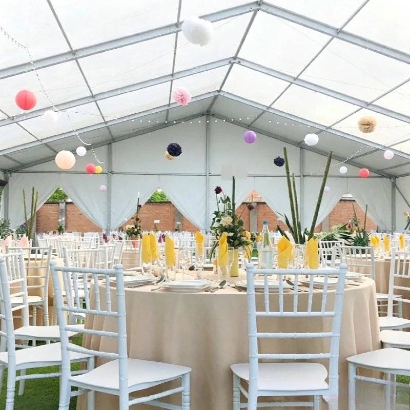 Custom Outdoor Aluminum Pagoda Peak Tent Waterproof Durable Canopy Shelter for Beach Grass Lawn Wedding Celebration Party