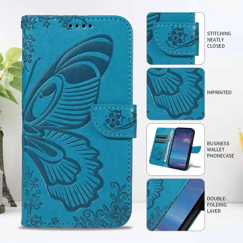 Leather Case For OPPO A40 A40M A60 A80 A3 A3X A5X A5 Pro Reno 12 13 14 F FS Reno13 Pro 12F 13F 14F 4G 5G Flip Wallet Phone Cover