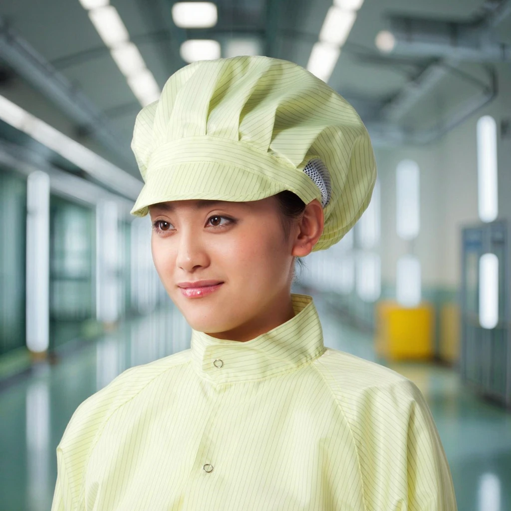 

20 шт. Smt антистатическая рабочая одежда ESD антистатическая защитная шапка ESD пищевая фабрика без пыли дышащая антистатическая тканевая рабочая кепка