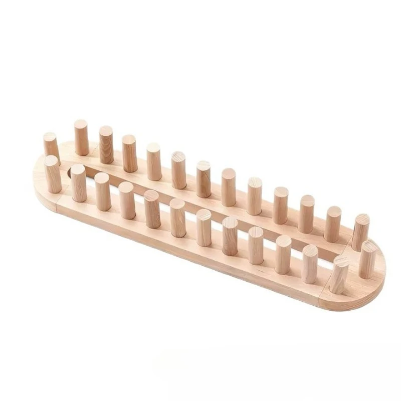 Wooden Blanket   Multifunctional Wool Winding Knitting Machine Solid Wood Spliceable Scarf Weaving Frame