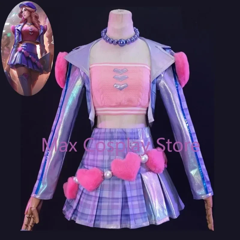 CosplayMax Game Heartache & Heartthrob Caitlyn Kirraman The Sheriff Of Piltover Cosplay Costume Wig Anime Valentine'S Day Hallow