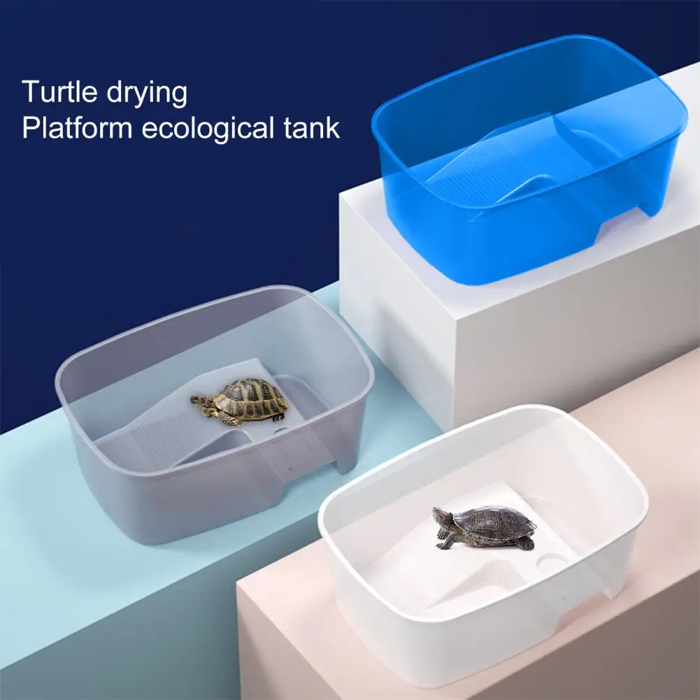 

Reptile Feeding Box with Basking Platform Turtle Breeding Box with Rest Turtle Terrace Reptile Feeding Box Tortoise Habitat