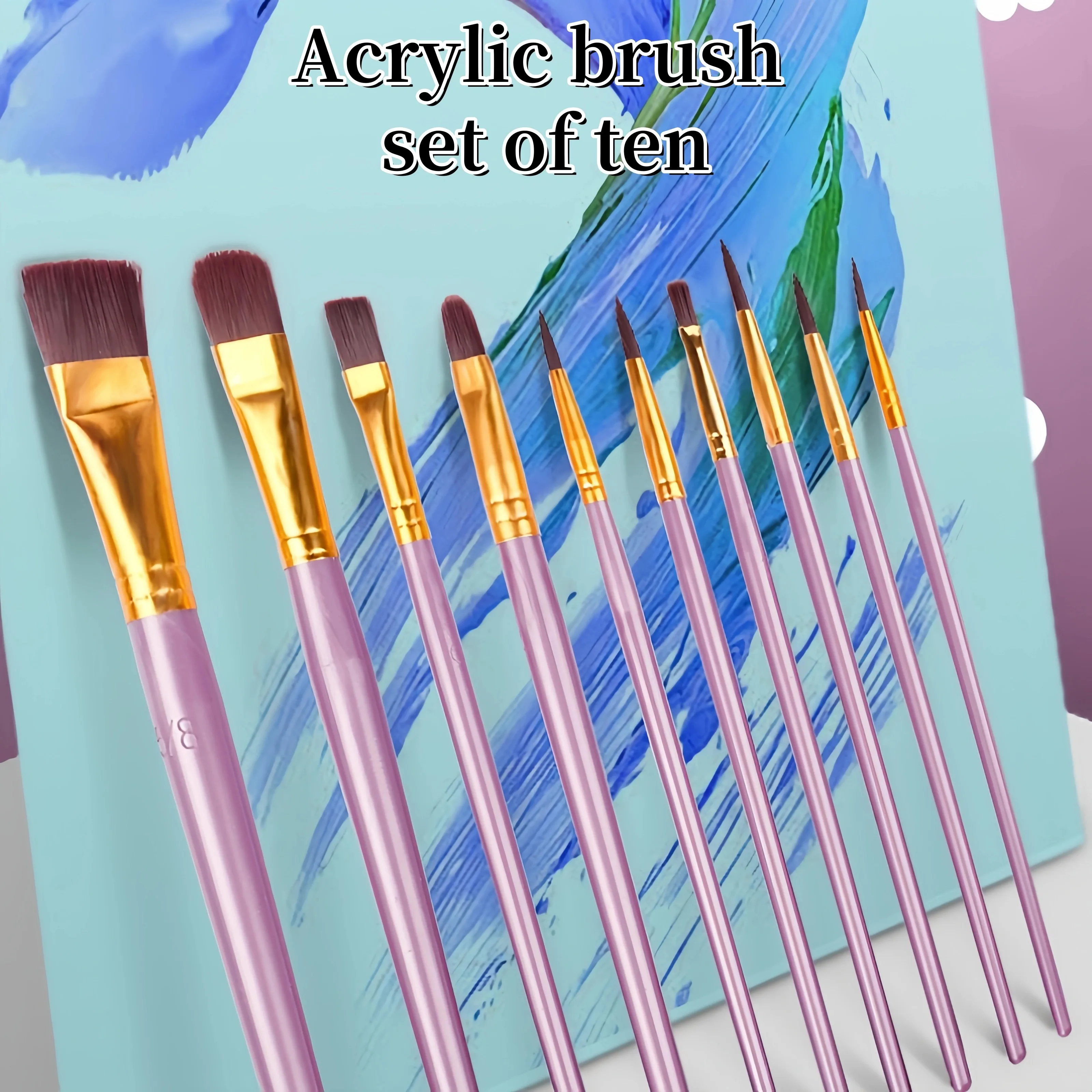 10-Piece Paint Brush Set 3