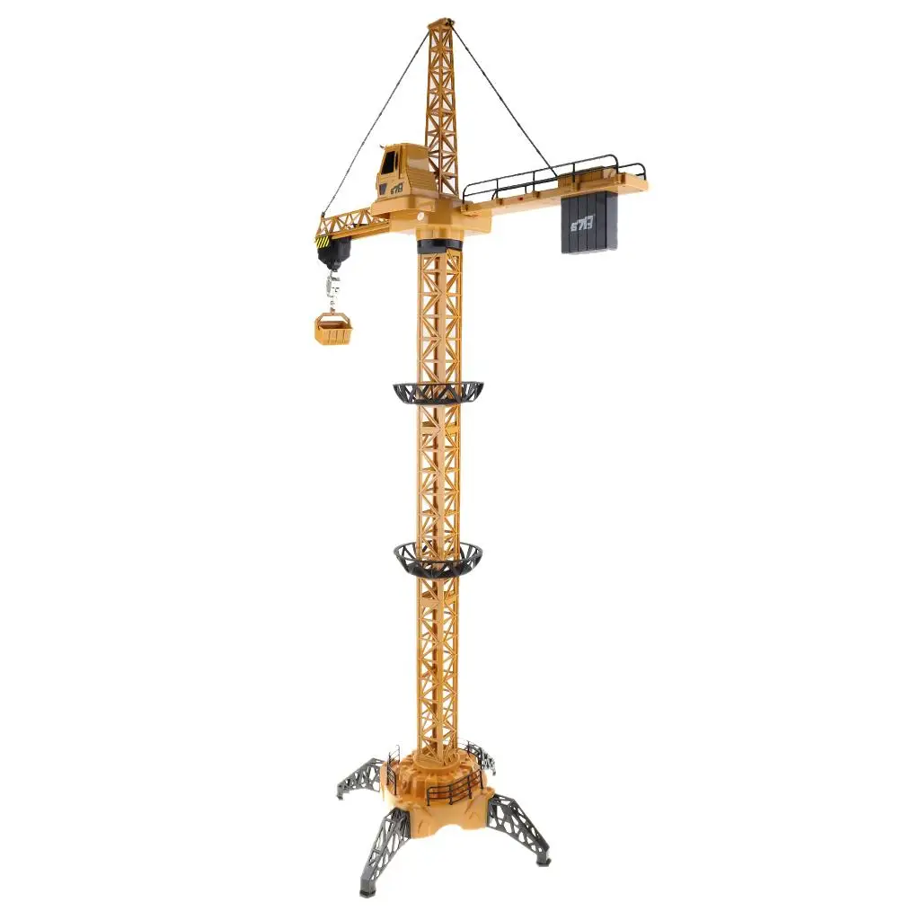 6 Channel RC Tower Crane Vehicles Kids Construction Engineering Toys Model