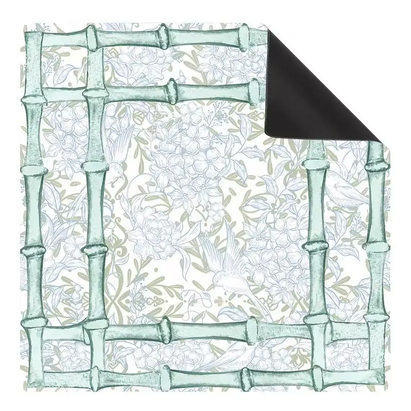 New Chinese Flower Bird Magpie Mahjong Table Mat Anti-Slip Noise Reduction for Card Game Table Playing Room Home Decor