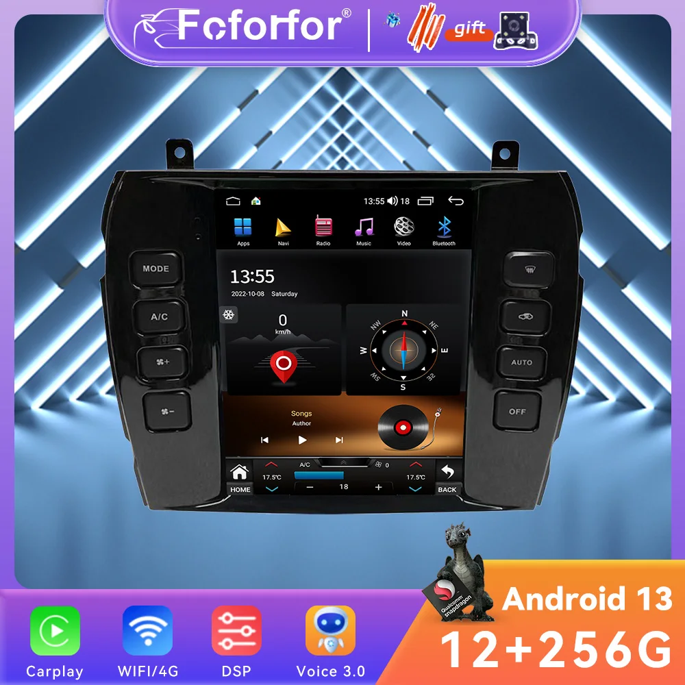 

8+256G Android13 Screen Head Unit For Jaguar XJ 2004-2008 Auto Stereo Radio Multimedia Player Car GPS Navigation Vertical Tesla