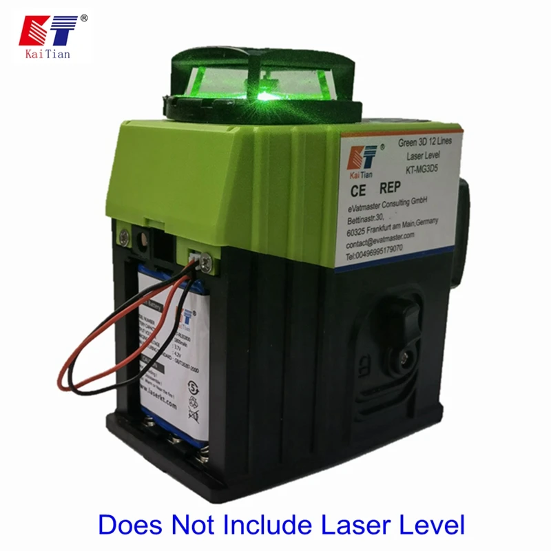 Bateria litowa Kaitian do poziomica laserowa Nivel 8 linii 12 laserów liniowych poziomica z możliwością ładowania 3.7V 800mAh z okablowaniem