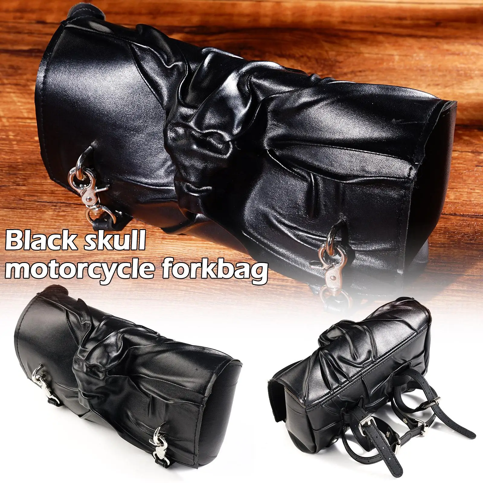 

Motorcycle Saddlebags Side Bag Leather Halloween Skull Motorcycle Styling Universal Supplies Motorbike Bags Saddle V4e8