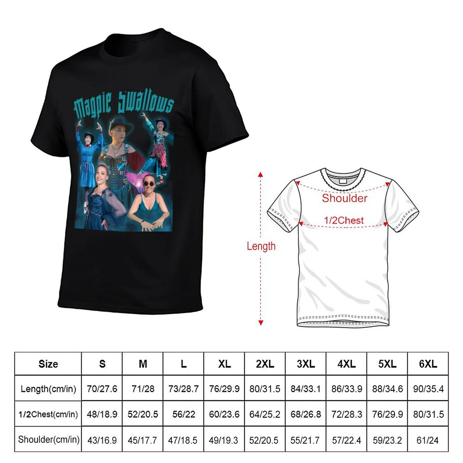 Magpie 90s Tee T-Shirt Large Size Basic Casual T-Shirt