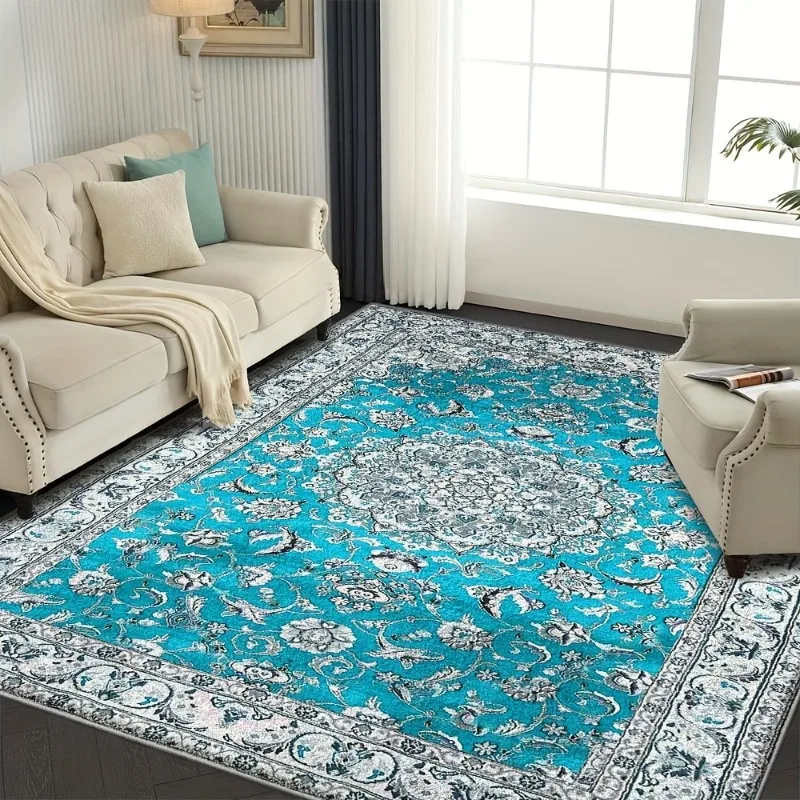 Bohemia Living Room Rugs Decoration Bedroom Deluxe Anti Slip Floor Mats Large Area Carpet Lounge Rug Persian Carpet Washable