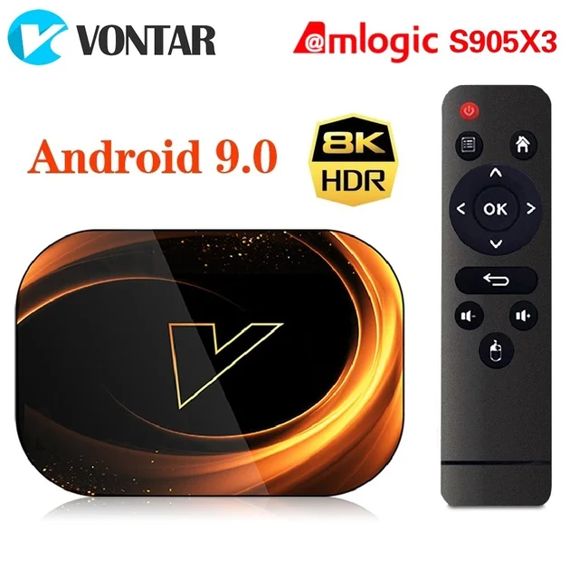 VONTAR X3 4GB 32GB 8K TV BOX Android 9 Smart Android TVBOX 9.0 Amlogic S905X3 Wifi 1080P BT 4K Set Top Box odtwarzacz multimedialny