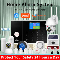 Wireless Home Alarm System Home Automation 2G GSM Wifi Tuya Smart Life Child Safety protection Anti-theft Camera automation