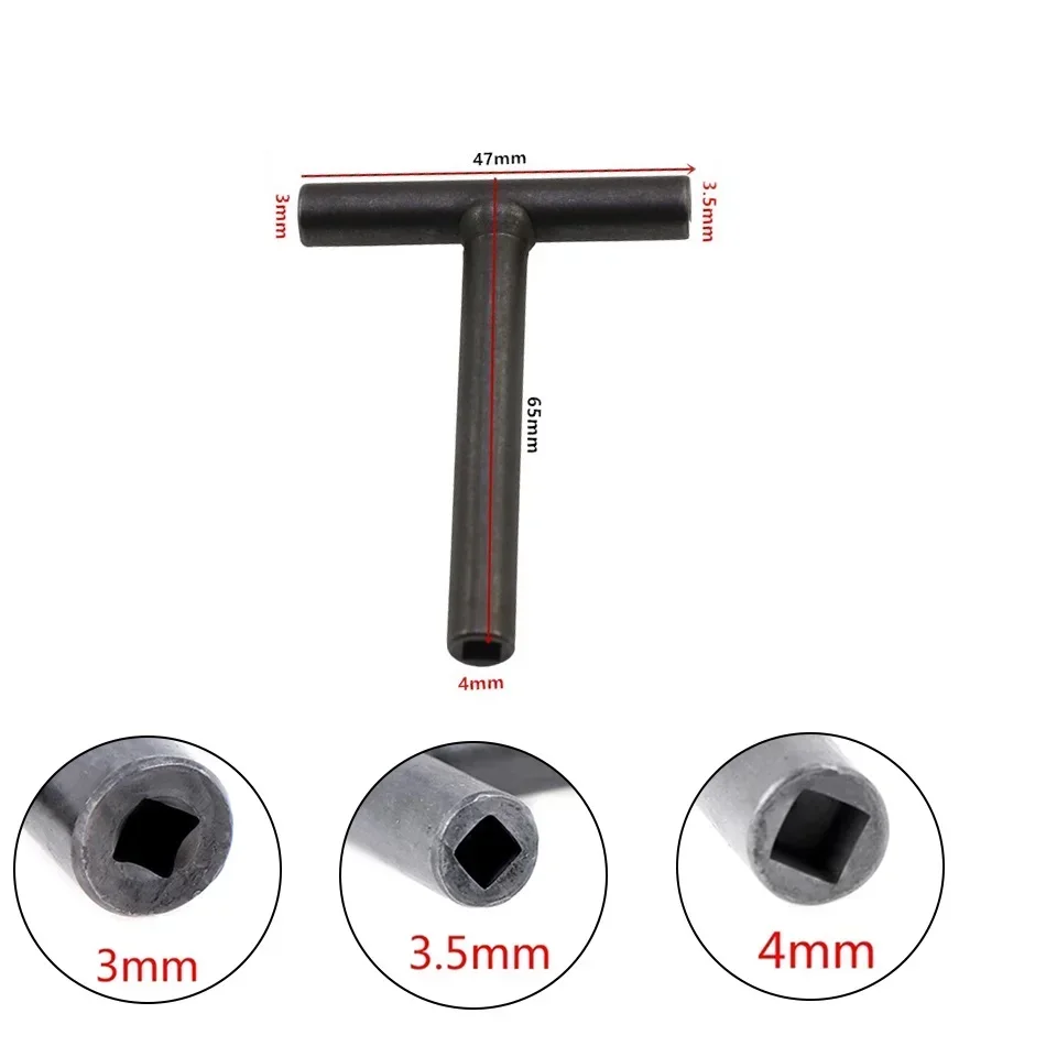 T Type Wrench 3/3.5/4mm Valve Screw Clearance Adjusting Spanner Square Hexagon Wrench Tool For Motorcycle Engine