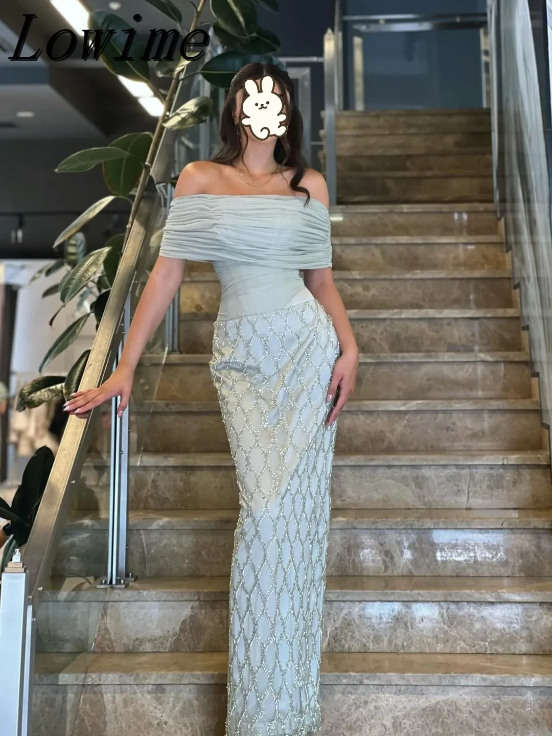 

Prom Dress Off Shoulder Evening Gowns Short Sleeve Occasion Formal Luxury Beads فساتين robes de bal vestidos
