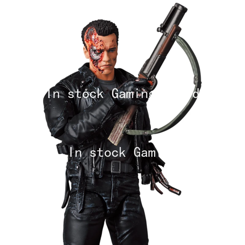 En Stock, Figura Coleccionable Original Medicom MAFEX No.191 Terminator T-800 T2 Versión Dañada en Batalla, Modelo de Acción Animada