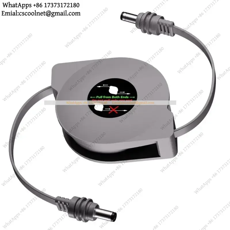 B03B Retractable DC5521 to DC5521 Power Cord Plug-and-Play Portable DC Cable for Starlink Mini Satellite