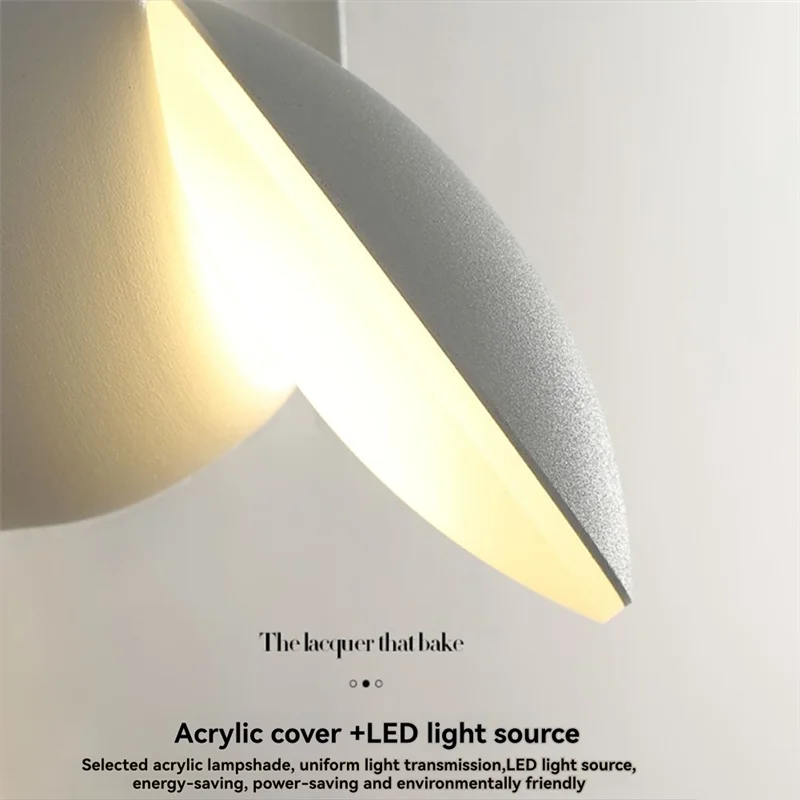 BAAJ-5W LED مصابيح الحائط الحديثة 350 درجة تدوير مصباح الجدار 85-265 فولت 3 لون ضوء مبدل لغرفة المعيشة وغرفة النوم #4