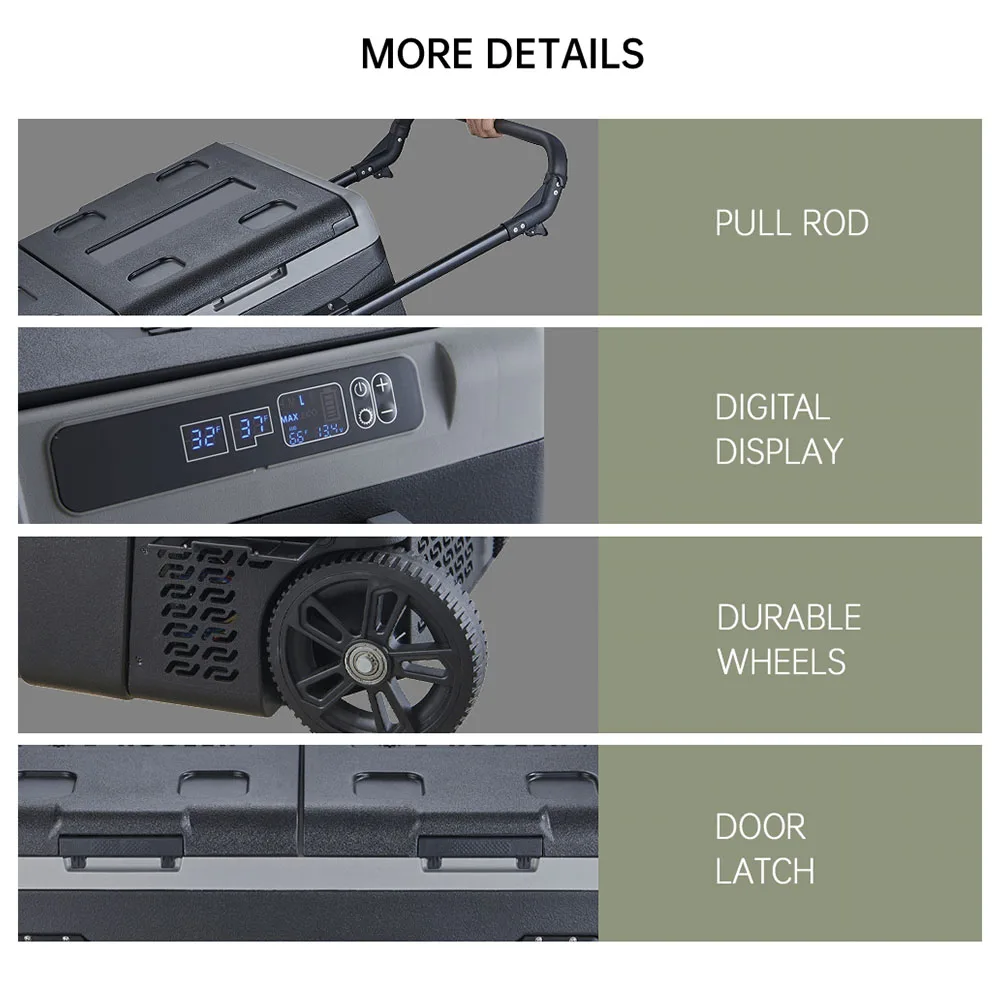 في الهواء الطلق 75L رائجة البيع التخصيص صندوق تبريد ضاغط الثلاجة 12 فولت التخييم في الهواء الطلق ثلاجة السيارة