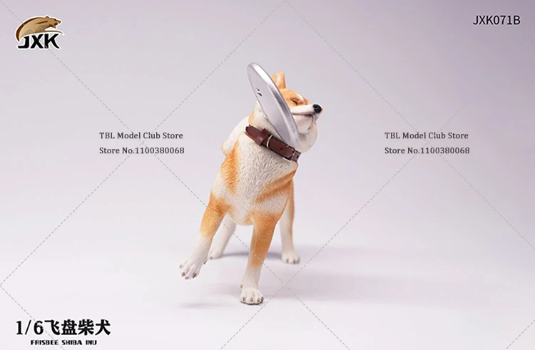 In Stock JXK071 10cm Squinting Playing Ball Shiba Inu Simulated Animal Home Decor Fit 12inch Soldier Action Figure Doll