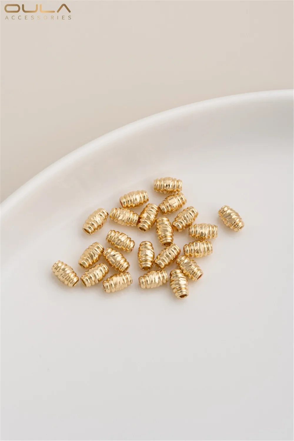 

14K Gold-plated Car Flower Square Beads Lattice Beads Applique Bucket Beads Rice Beads Diy Beaded Bracelet Necklace Accessory