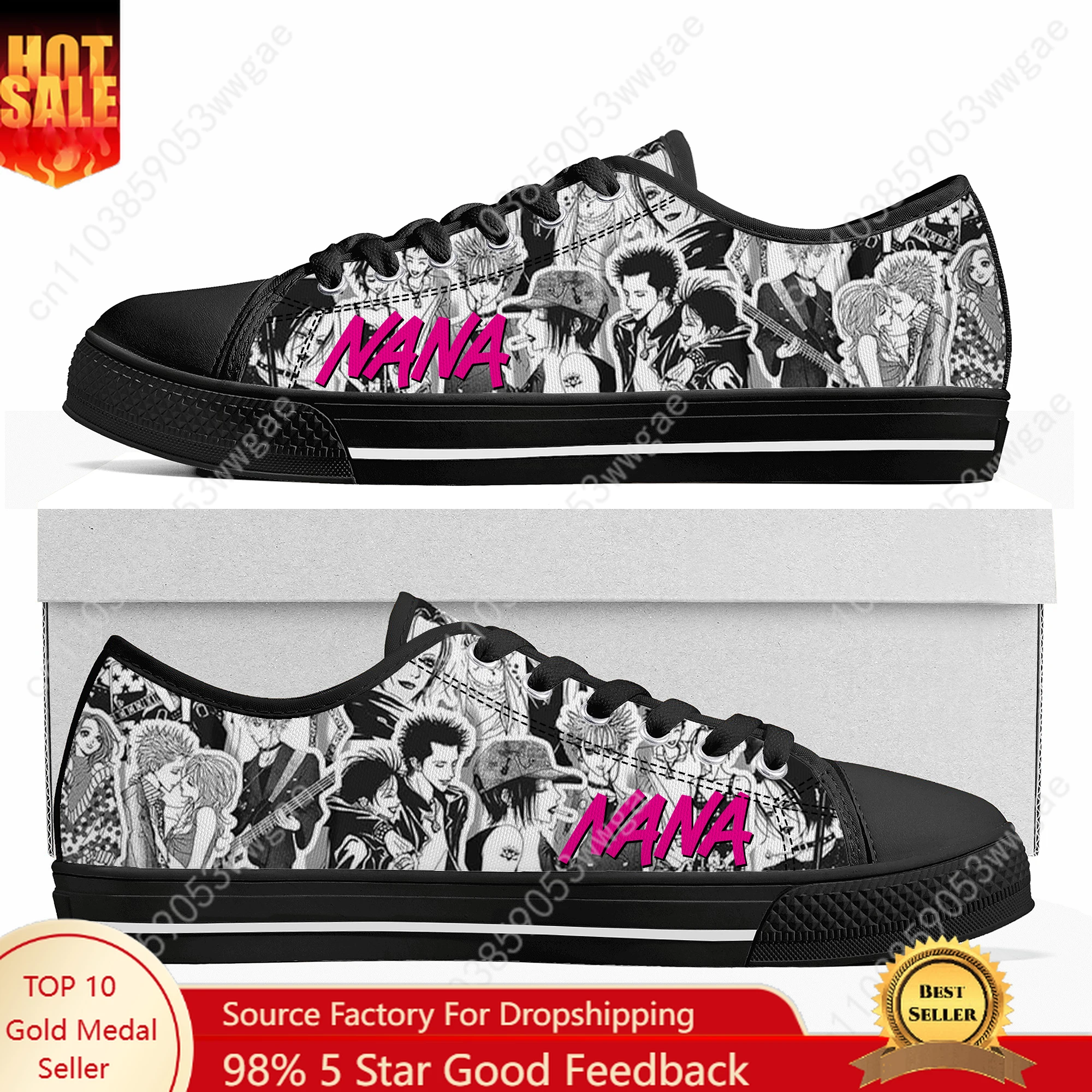 

NANA Low Top Sneakers Mens Womens Teenagers Canvas Sneaker Comfortable Fashion Casual Couple Shoes Cartoon personalized Shoes