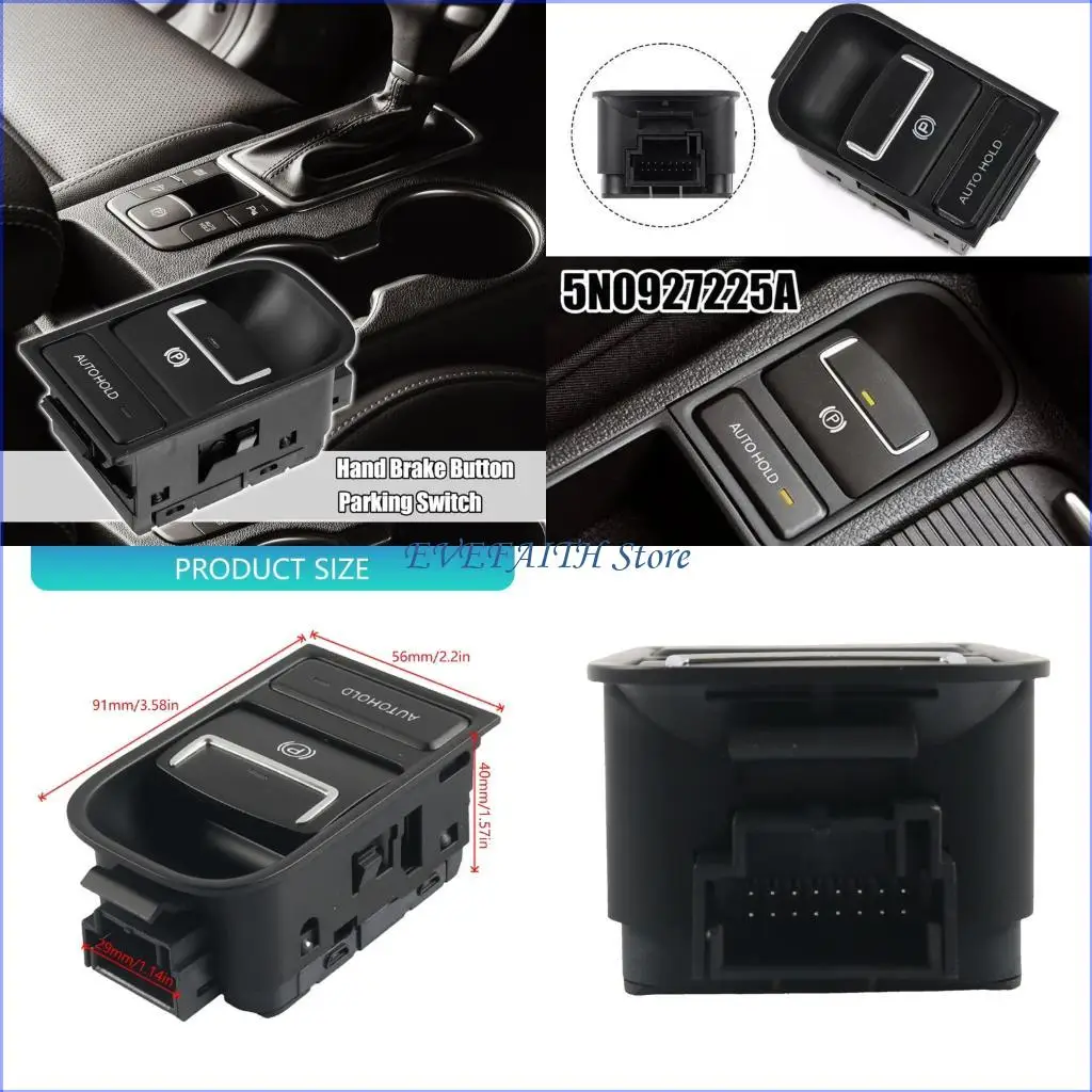 

124B Сменный автоматический электронный переключатель стояночного тормоза Plug Play, 16-контактный прямой привод 5N ABS, черный