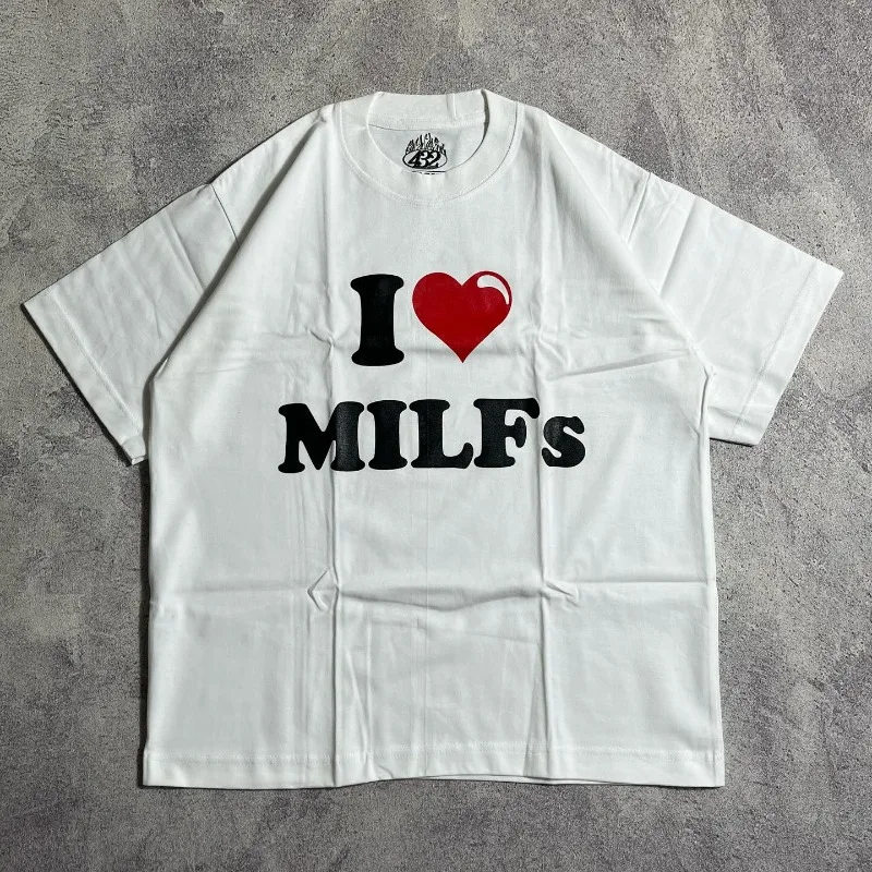 

Модная женская футболка с короткими рукавами и готическим буквенным принтом Y2k, верхняя одежда в стиле Харадзюку, трендовая хлопковая футболка большого размера для пар