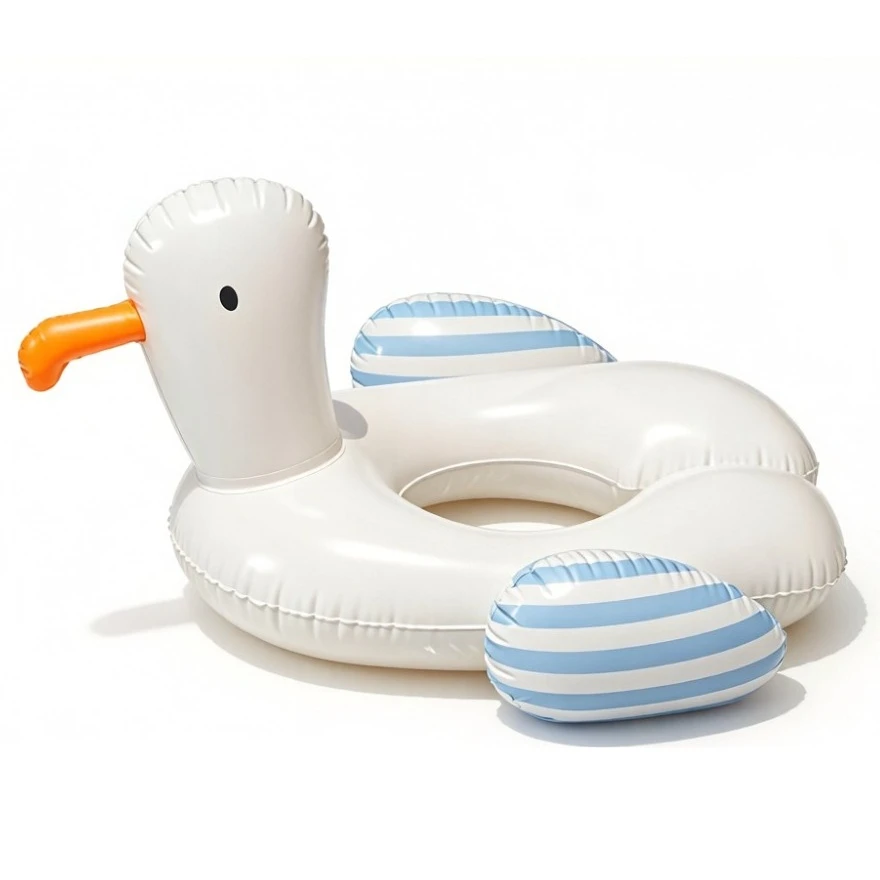 1Pc Ins Style Cute Seagull Inflatable Swim Ring, thick eco PVC kids pool float, lovely summer water toy gift for children