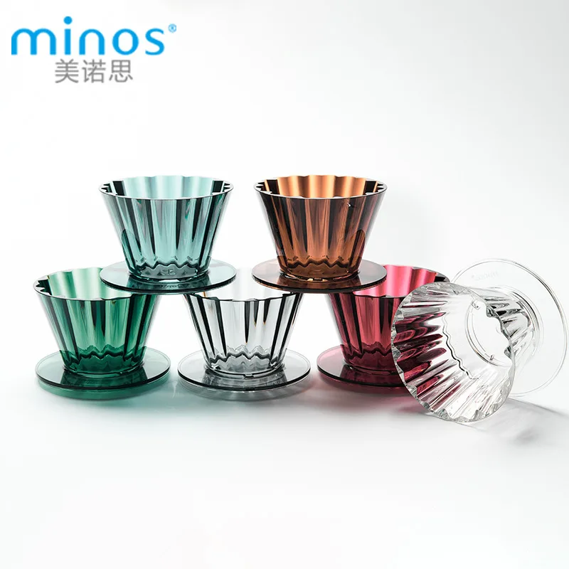 

Minos Cupcake Cake Filter Cup Hand-brewed Coffee Drip Filter Cup Flat Bottom Tritan Material
