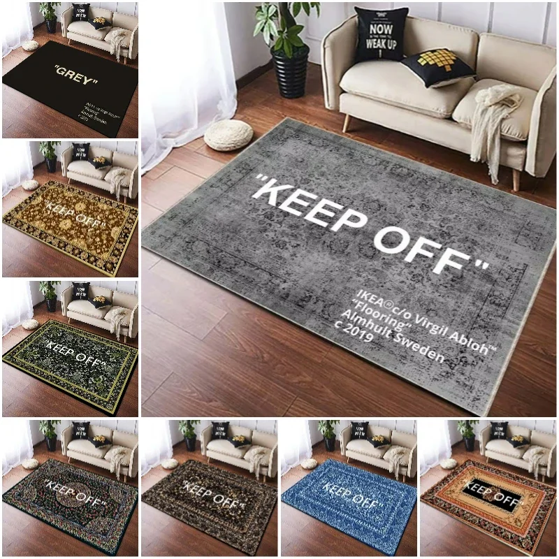 “keep Off' Carpet Luxury Decor Rugs Living Room Home Leisure Area Anti-slip Rug Bedside Soft Foot Mats Indoor Extrance Doormat