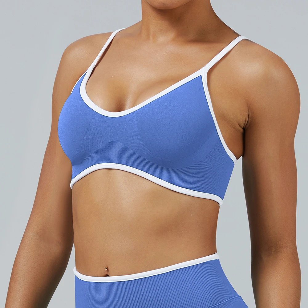 حمالة صدر رياضية للنساء بدون خياطة، دعم عالي، ملابس رياضية مفتوحة من الخلف، ملابس لياقة بدنية، ملابس داخلية لممارسة اليوجا #3