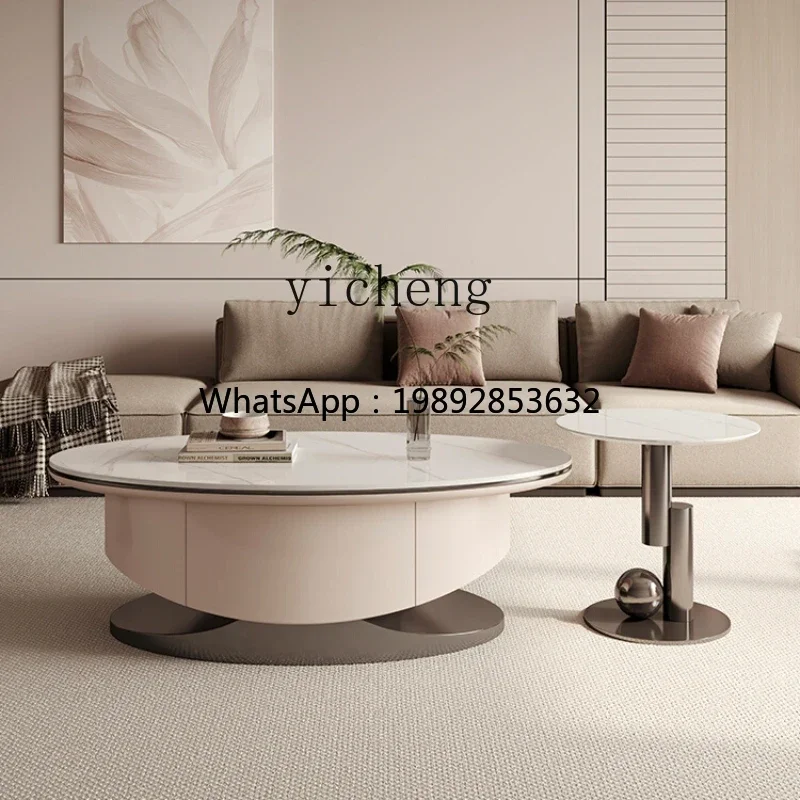 Rock Plate Coffee Table Living Room Designer Modern Minimalist Household Small Apartment Oval Coffee Table