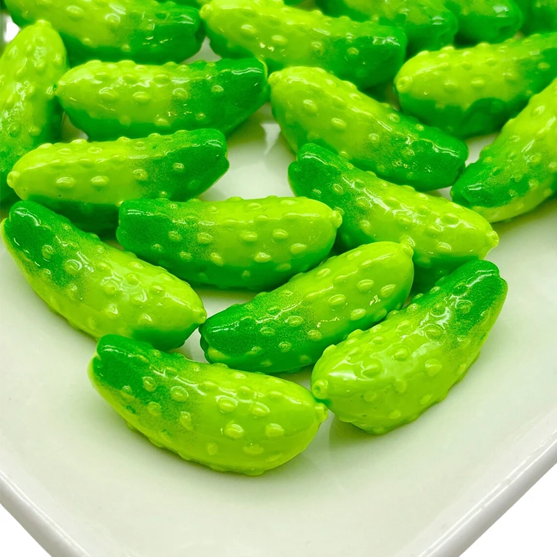 5/10pcs Mini Resin Green Cucumber Miniatures, Flat backed Cabochons for Craft Making, Micro Landscape DIY Decoration Accessory