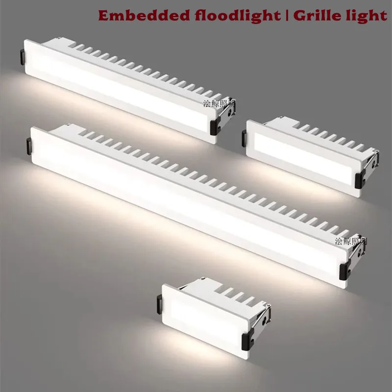 2026 Embedded LED Floodlight Chinese Style Decorative Grille Lamp for Home Hotel Office Anti-glare Lighting 6W10W20W30W 110V220V